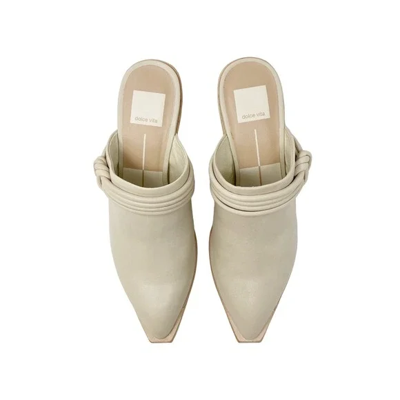 NEW Dolce Vita Sita Mules Sand Nubuck Off White Size 7.5 - Picture 6 of 13